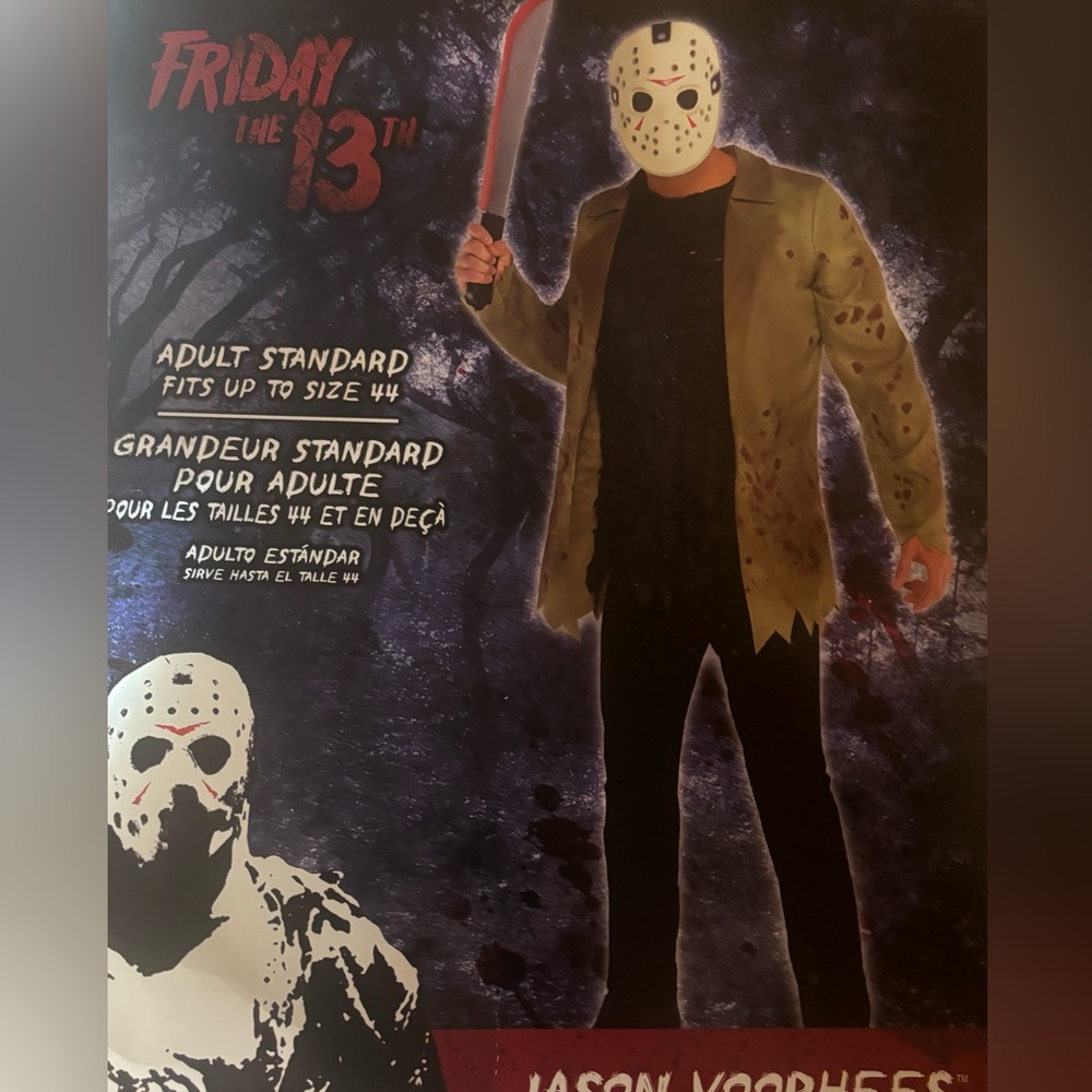 Friday 13th Jason Voorhees Adult Costume! New!